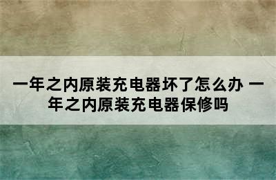 一年之内原装充电器坏了怎么办 一年之内原装充电器保修吗